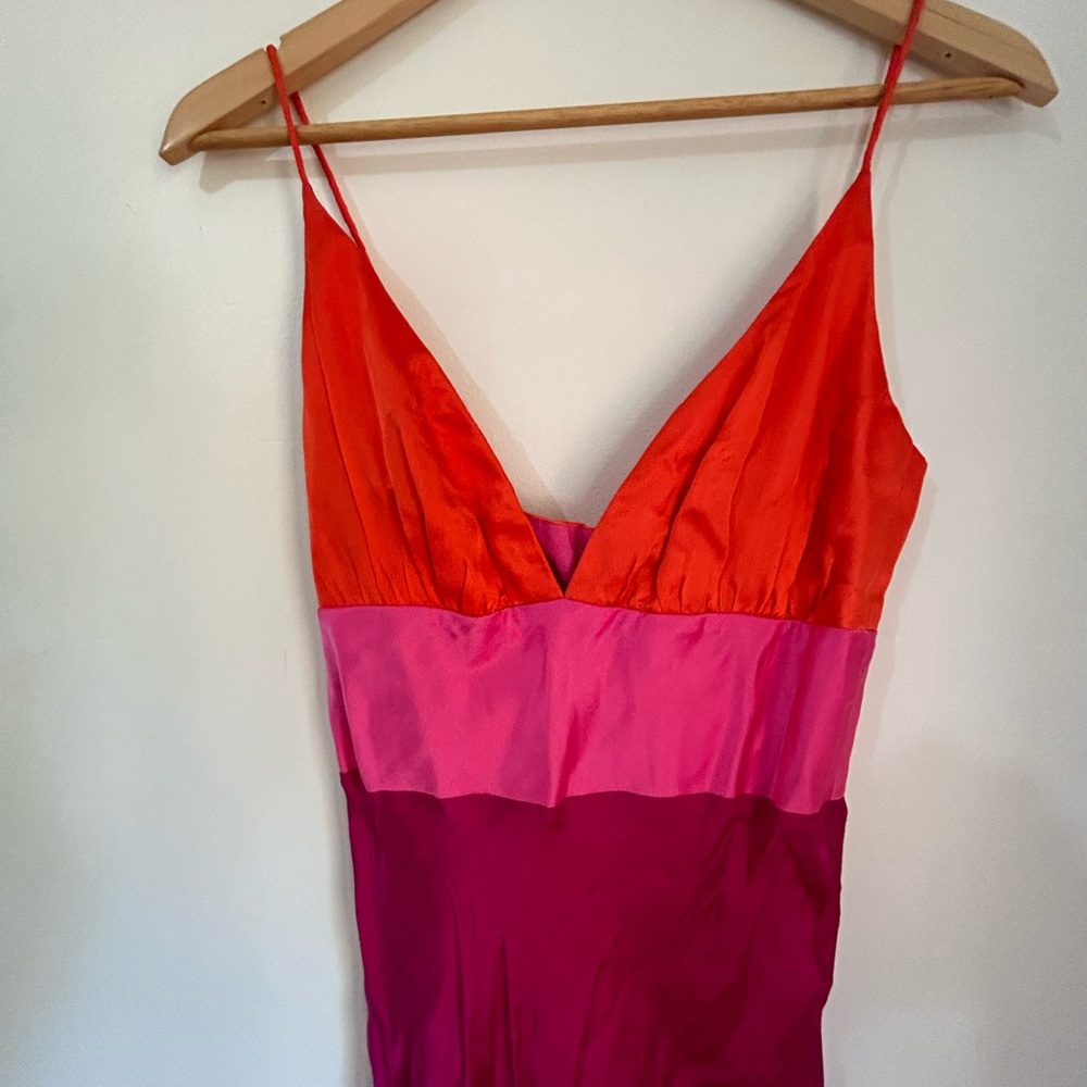 Morgan & Co. Vibrant Pink and Orange Maxi Dress
